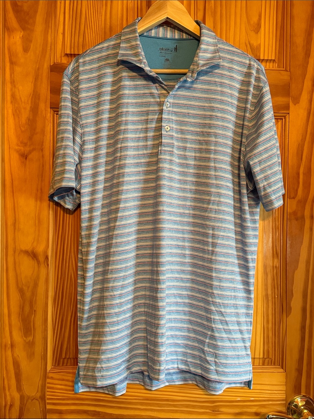 johnnie-O Performance Jersey Polo - Tyson Stripe Galaxy MC-7784874